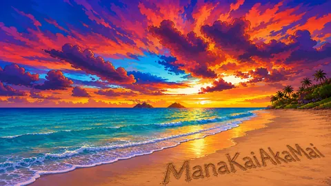 Kailua Beach sunset - Mana Kai Aka Mai