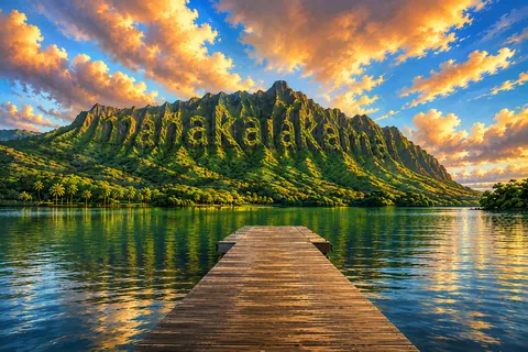 Mana Kai Aka Mai - Koʻolau Mountains at sunset